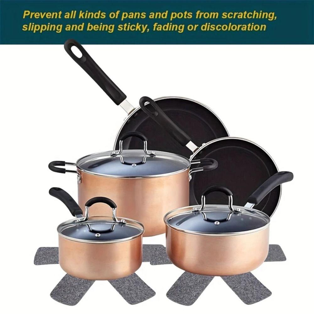 3Pcs Heat Resistant Pot Dividers Anti-Scratch Pans Separator Pads New Pot Pan Felt Protectors