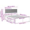 Bed Frame with Storage Space and Headboard White 160 x 200 cm