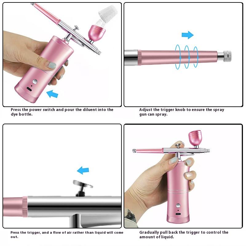 Electric Spray Gun and Airbrush Kit for Model Painting, Acrylic Paint, Figure Coloring, Nail Art Spraying