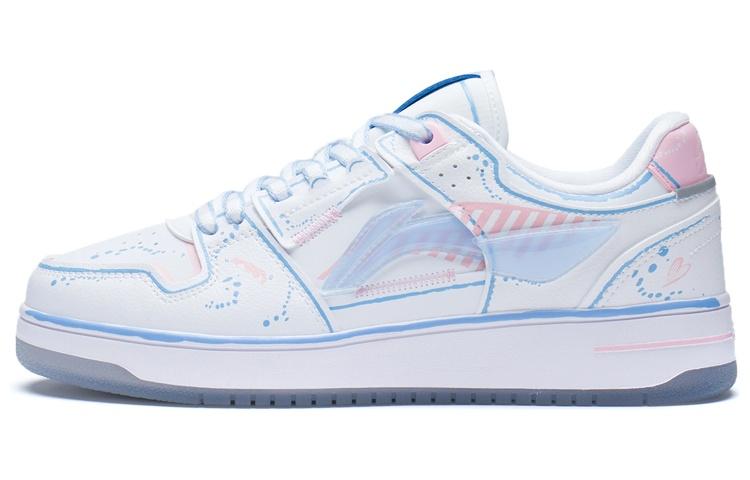 Li Ning Tianji Slip Resistant, Lightweight, And Breathable Height Increasing Low top Skateboard Shoes Women's White AGCS200-1
