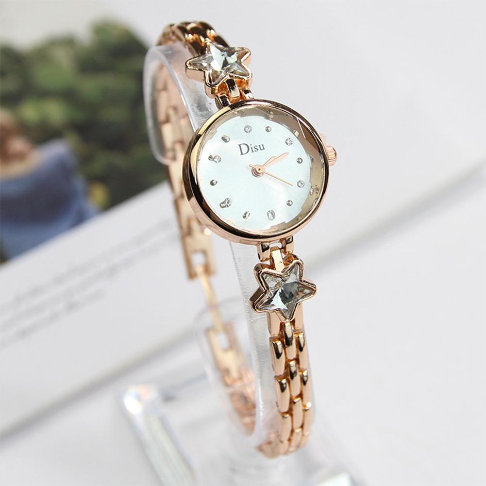 Women Student Star Shape Ornament Diamante Quartz Watch