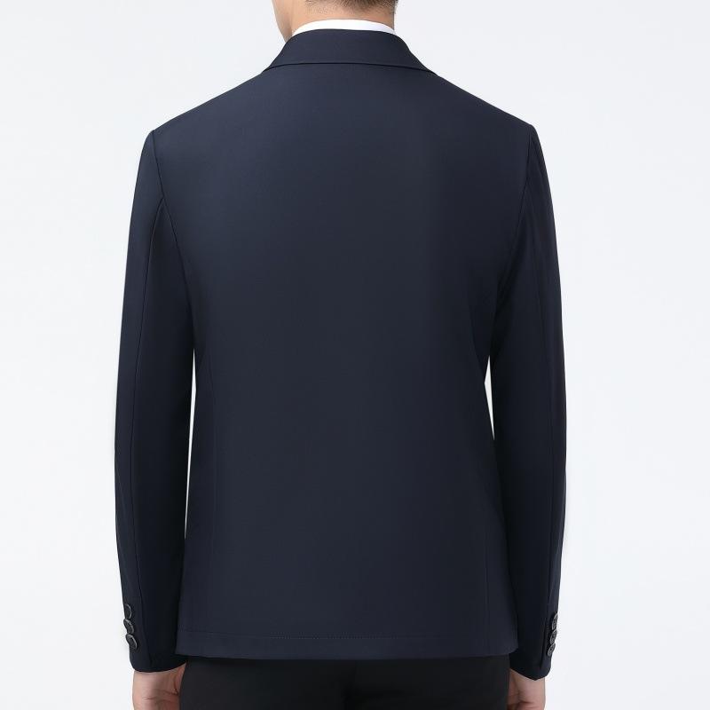 Весенне-осенняя тонкая универсальная повседневная деловая куртка для государственных служащих среднего и пожилого возраста, лацкан весеннего пальто папы