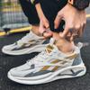 Ретро кроссовки с цветовой блокировкой 2024 весна новые удобные повседневные сетчатые туфли тренд корейская версия модные дышащие мужские туфли
