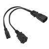 IEC320 C14 To C7 1‑15R Cable Male To Female Plug and Play Y Splitter Power Cord for Laptop Power