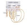 Women Oversized Round Hoop Earrings Set Vintage Gold Color Circle Earrings Fashion Statement Earrings Bohemian Jewelry