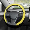 Universal 5D Steering Wheel Cover Nappa Leather Anti-Slip Sweatproof Durable 38cm Car