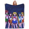 S-Sailor M-Moon Anime Blanket Quality Warm Throw Blanket Winter Picnic Outdoor Comfortable Bedspread