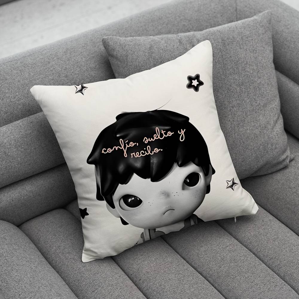 Cartoon Doll HHironoS Pillow Case Pillow Case Living Room Sofa Cushion Cover Suitable For Home Bedroom Room Decoration