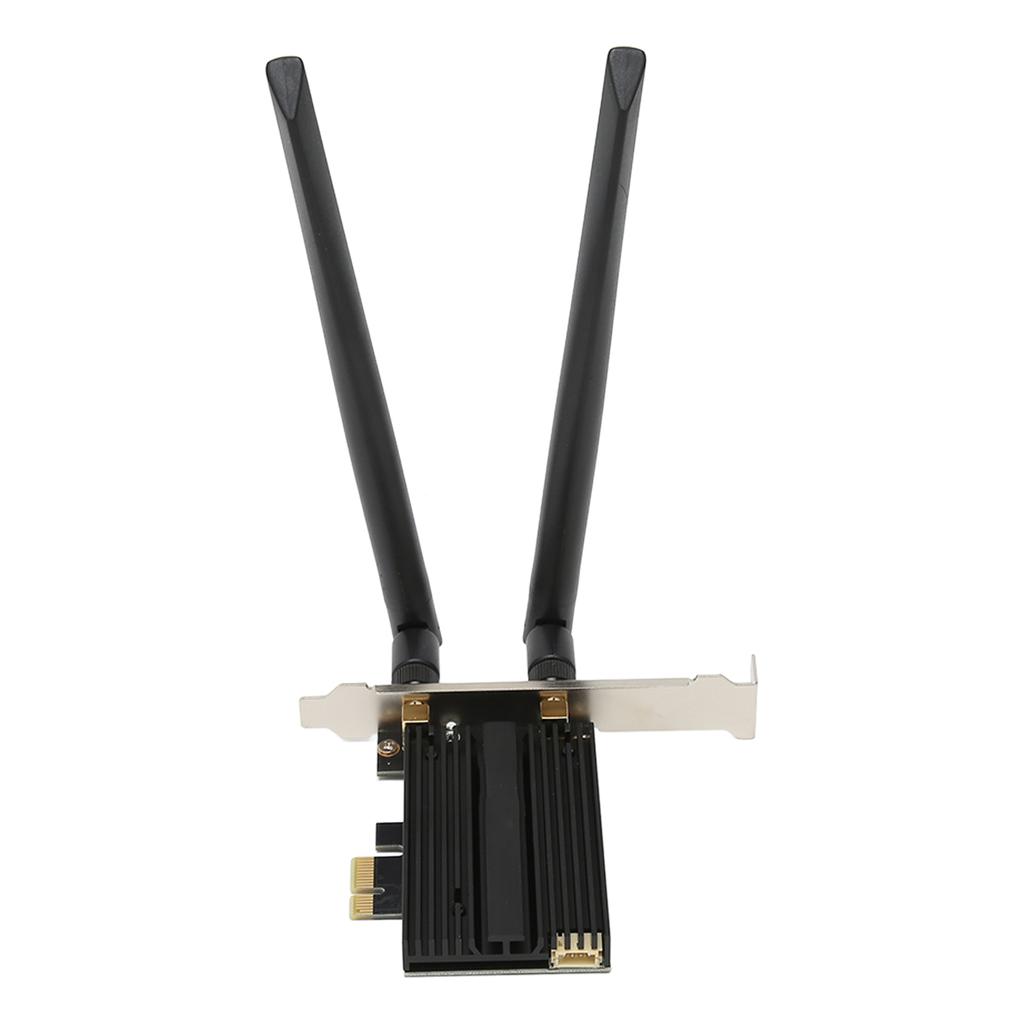 PCIe WiFi Card 6GHz 5GHz 2.4GHz WPA3 BT5.2 Dual Antenna Plug and Play PCIe Wireless Adapter for