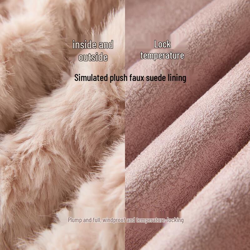 Sancai Women's 2025 Winter Faux Fur Toggle Coat