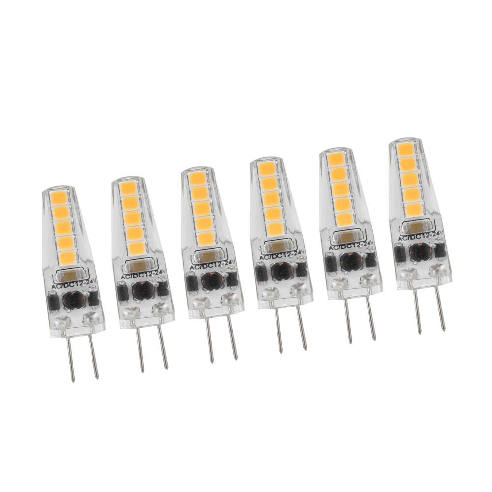 10pcs 2W G4 LED Bulb AC12‑24V Halogen Replacement Bulbs Easy Dimmable G4 Bulbs  Ceiling Lamp