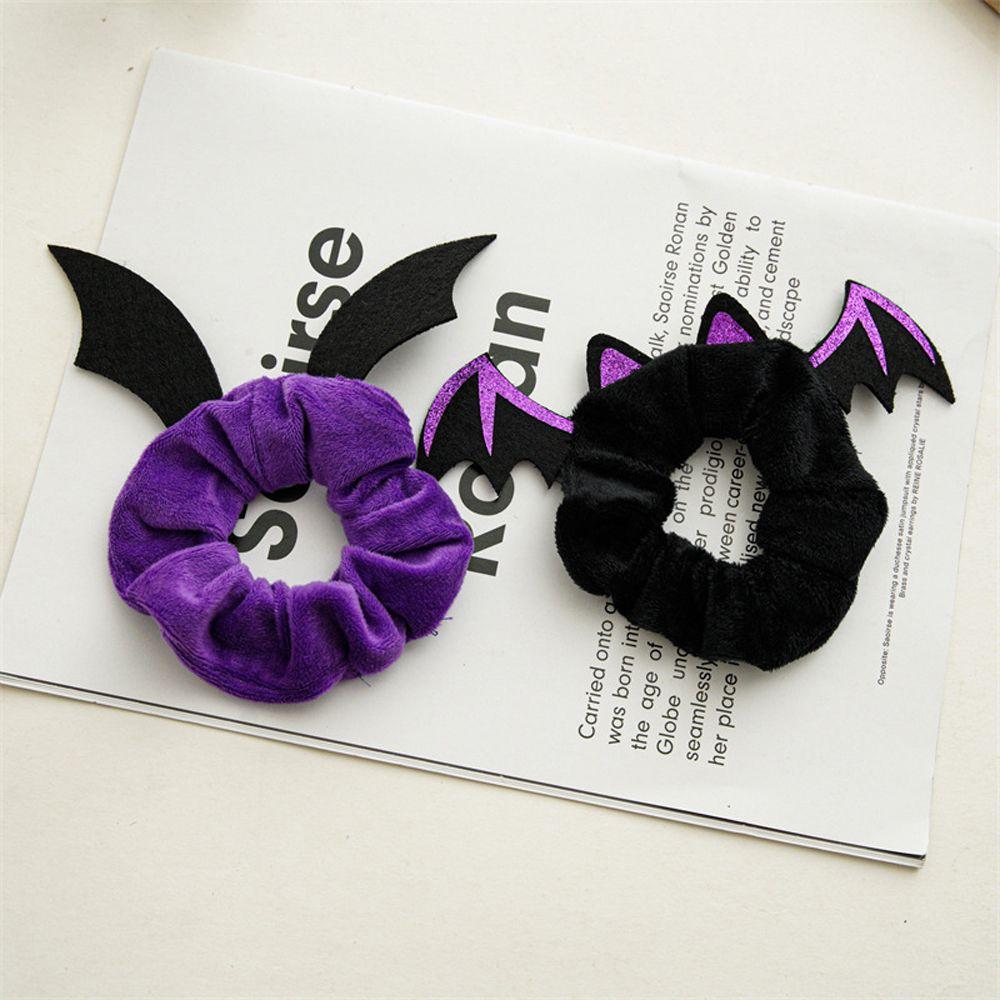 Hair Accessories Antler Bat Elastic Hair Bands Flannel Scrunchies Ponytail Holder Women Hair Rope
