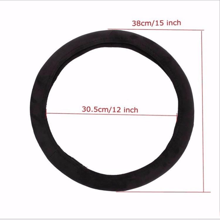 Electric Heated Suede Winter Steering Wheel Cover, 12V Warm Handle
