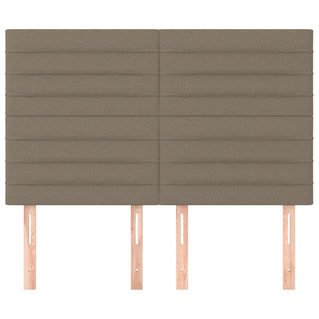 Vidaxl Zagłówki Do Łóżka, 4 Szt., Taupe, 72X5X78/88 Cm, Tkanina
