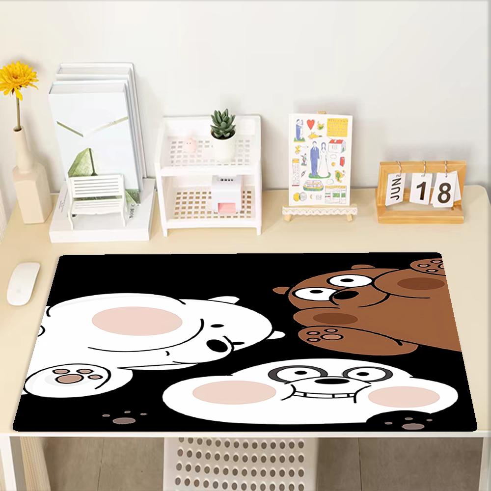 We Bare Bears Theme Mouse Pad, Non Slip Rubber Base, Multifunctional Office & Home Decor, Perfect for Workspace Personalization.