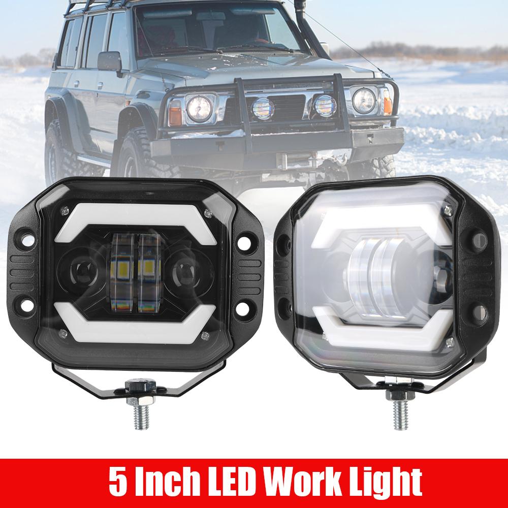 Рабочий свет дальнего/ближнего света 12 В водонепроницаемый для скрытого монтажа для внедорожника Jeep Truck Off Road 4X4 Автомобильный светодиодный прожектор 5 дюймов