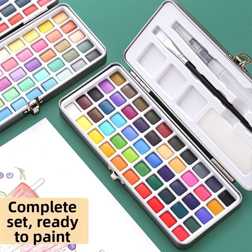50/72/90/100/128 Color Solid Watercolor Paint Set DIY Painting Kit  Art Specific Painting Tool