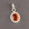 Citrine Gemstone 925 Sterling Silver Jewelry Handmade Pendant1.20" Gift For Wife PP-7-4