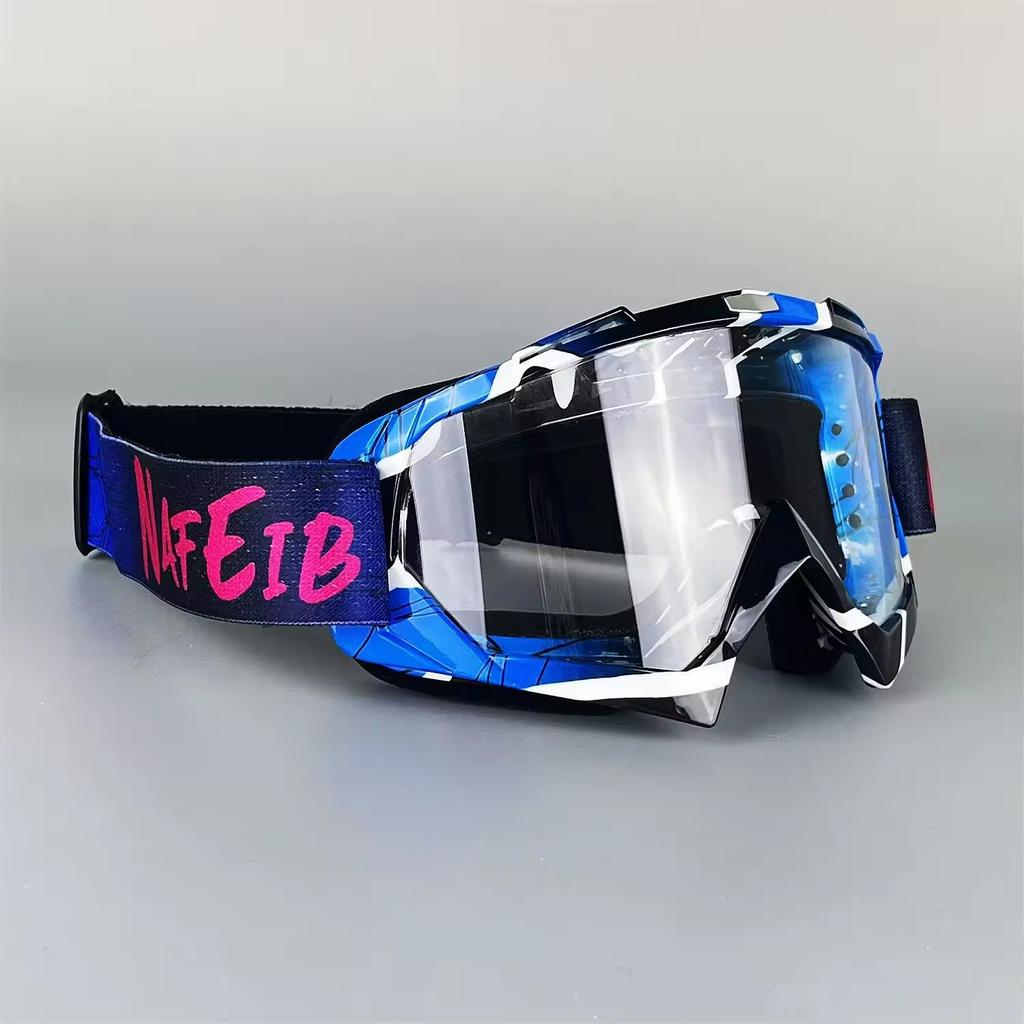 2026 Vibrant Frame Design Motocross Goggles UV400 Lens Lightweight Durable Adjustable Strap Outdoor Sports Riding Goggles