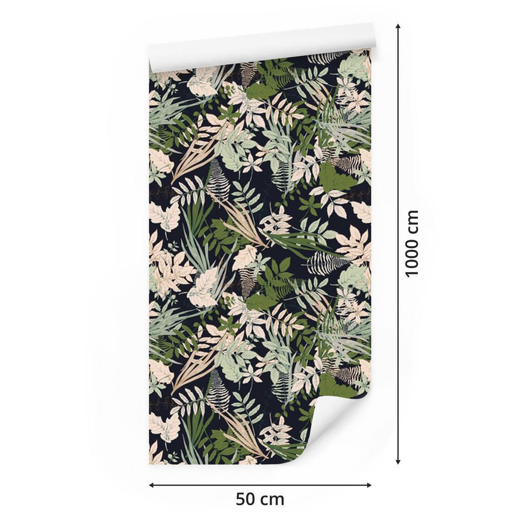 Stylish colorful leaves wallpaper for living room and bedroom 50x1000