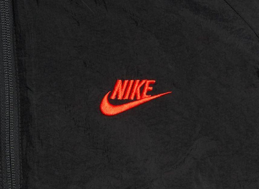 Nike Реверсивная флисовая куртка с большим свушем Черный Красный Чили