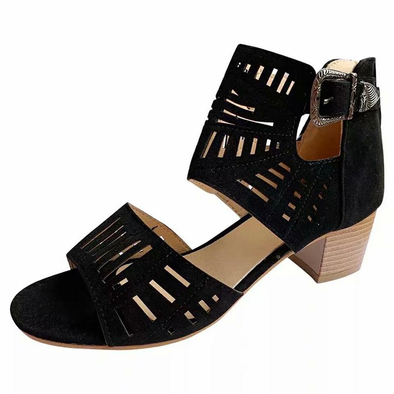 Женские модные сандалии на массивном каблуке, сандалии на платформе с пряжкой, сандалии с ремешком