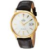 '2nd Gen Bambino Version I' Japanese Automatic Stainless Steel and Leather Dress Watch, Gold Tone, Strap