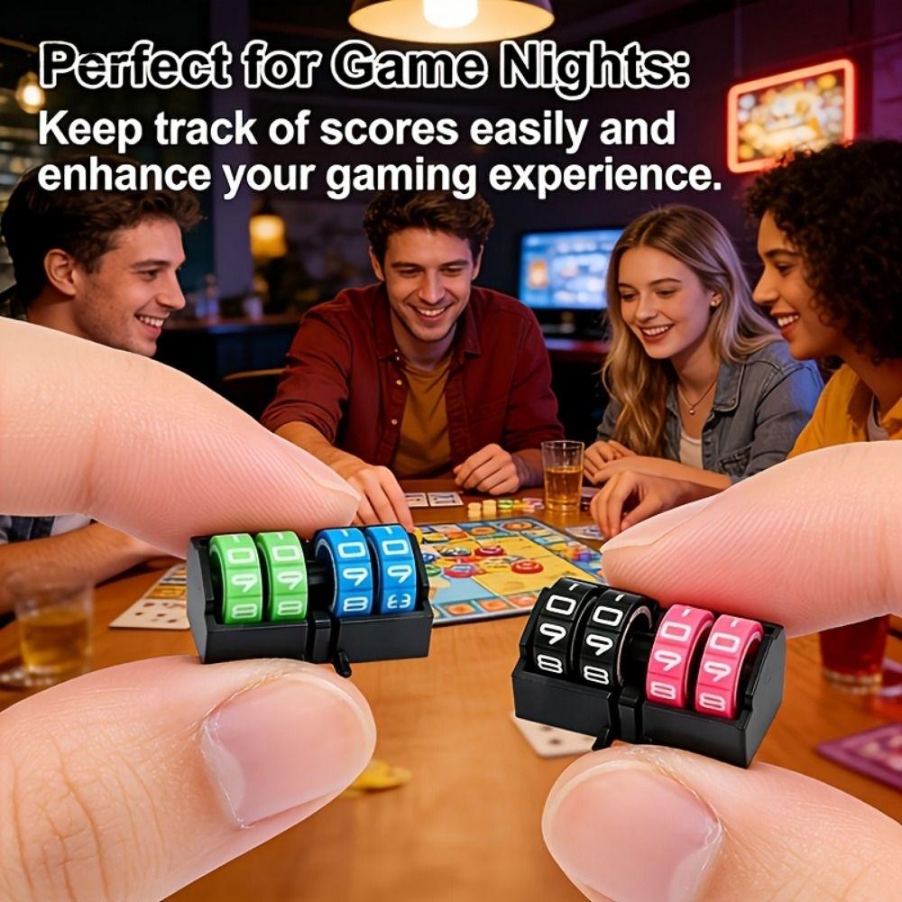 4 Digit Wheel Board Games Score Counter Date-Time Display Tabletop Score Keeper Office Fun