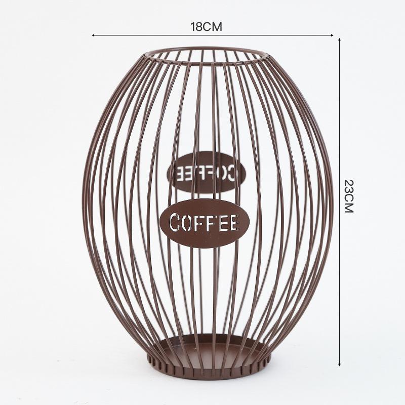 Скандинавский стиль Coffee Mate Iron Coffee Shop Counter Open Display Rack Организатор для кофейных капсул
