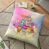 Наволочка Labubu The Monsters Pillowslip Cushion Plush 45x45CM Для мальчиков и девочек Мультфильм Аниме Kawaii Украшения Дети День рождения Милые подарки