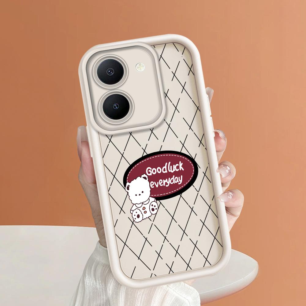 Мягкие силиконовые квадратные лестницы с мультяшным узором, полное покрытие, защита камеры, противоударный чехол для iPhone Infinix Tecno Vivo