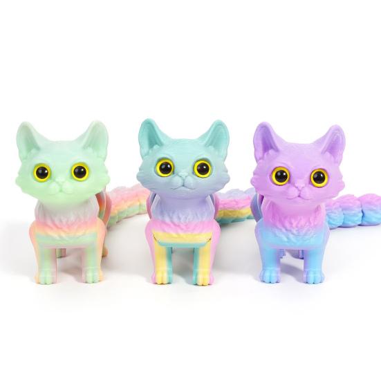 Yousheng 3D печатная игрушка для кошек гибкие суставы шарнирная модель кошки для взрослых 3D печатные игрушки для животных для домашнего офиса декор для класса
