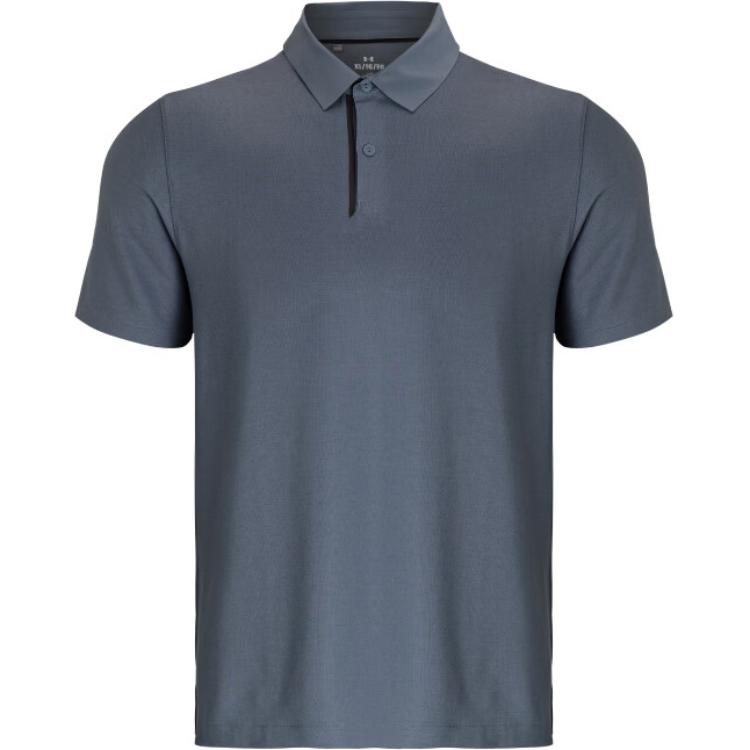Under Armour Футболка-поло Tour Tips Golf с коротким рукавом, мужская, цвет гравийно-серый 1385128-002