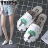 Casual Hollow Slippers Baotou Breathable Sandals Home Casual Slippers Flat Shoes Summer Cartoon Pattern Decoration