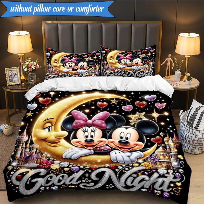 Mic-key 3pcs K-pop music group Bedding set,Ideal for Bedroom, Dormitory,Including Duvet Cover And 2pcs Pillowcases,Fan gifts