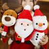 23CM Christmas Ornaments Santa Claus Snowman Elk Toys for Kids Xmas Gifts Merry Christmas Decorations for Home Party Supplies