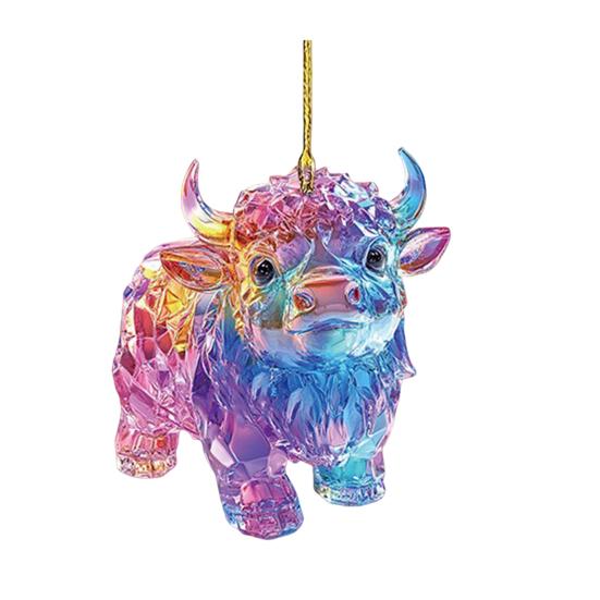 Colorful Animal Ornaments Acrylic Key Chain Backpack Hanging Decorations Car Rearview Mirror Accessories