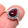 Кольцо из стерлингового серебра 925 пробы с натуральным гранатовым камнем ручной работы S.6 y1s22