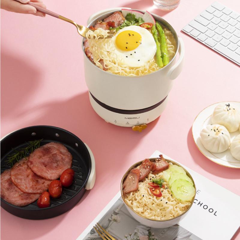 Folded Electric Cooking Pot Mini Portable Electric Skillet Split Type Frying Pan Travel Collapsed Multicooker Hotpot