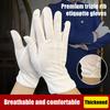White Formal Gloves Uniform Costume Tuxedo Guard Gloves for Men Women Coin Jewelry Inspection Gloves for Server