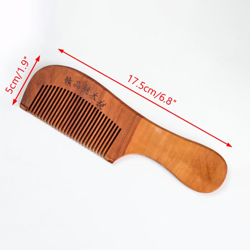 1 шт., натуральный персиковый деревянный гребень с закрытыми зубцами, антистатический массаж головы, инструмент для ухода за волосами и бородой, аксессуары для красоты, парикмахерские женские прически