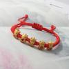 Chinese Style Zodiac Horse Bracelet 2026 Horse Year Lucky Red Rope Bracelet New Year Xmas Good Blessing Jewelry Gift