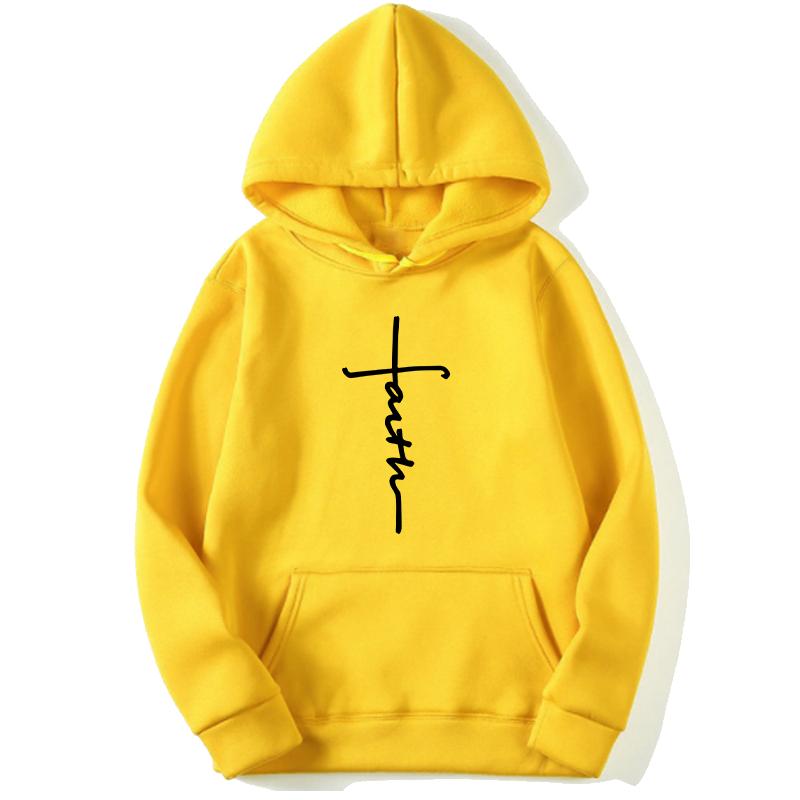 Faith Print Sports Hoodie Men Fashion Casual Cool Hoodies Hooded Sweatshirts Harajuku Pullovers Tracksuit Clothing Hoodies & Sweatshirts Men’s