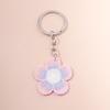 Aihua Hot New Handmade Knitted Keychain Keyring For Women Girl Cute Crocheted Flower Pendants Car Key Ring Handbag Charms Gifts