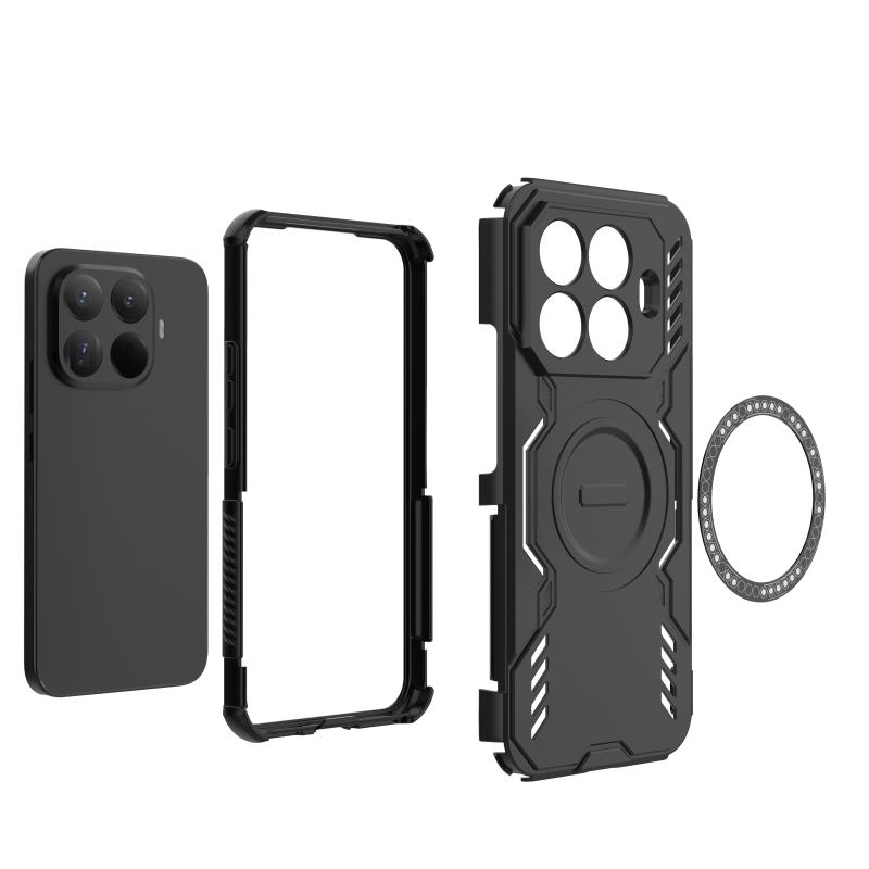Heat Dissipation Armor Shockproof Magnetic Case For Xiaomi 15T Pro Four Corner Airbags Anti-fall TPU Frame Plastic Back Cover