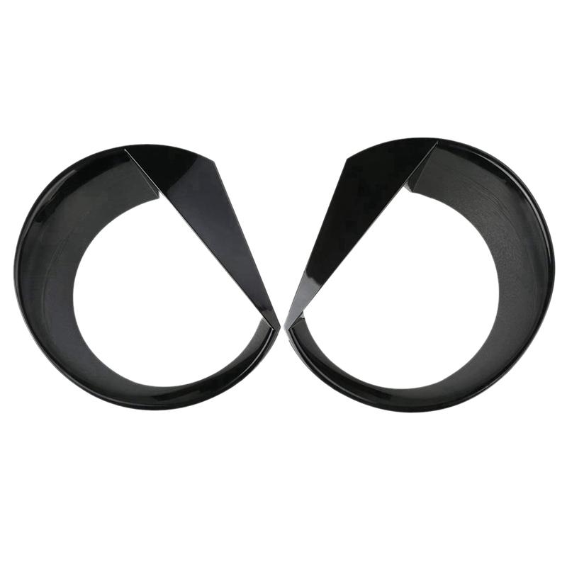 Angry Eyes Front Headlight Bezels Trim Cover For Jeep Renegade 2015 2016 2017 2018 (Black)