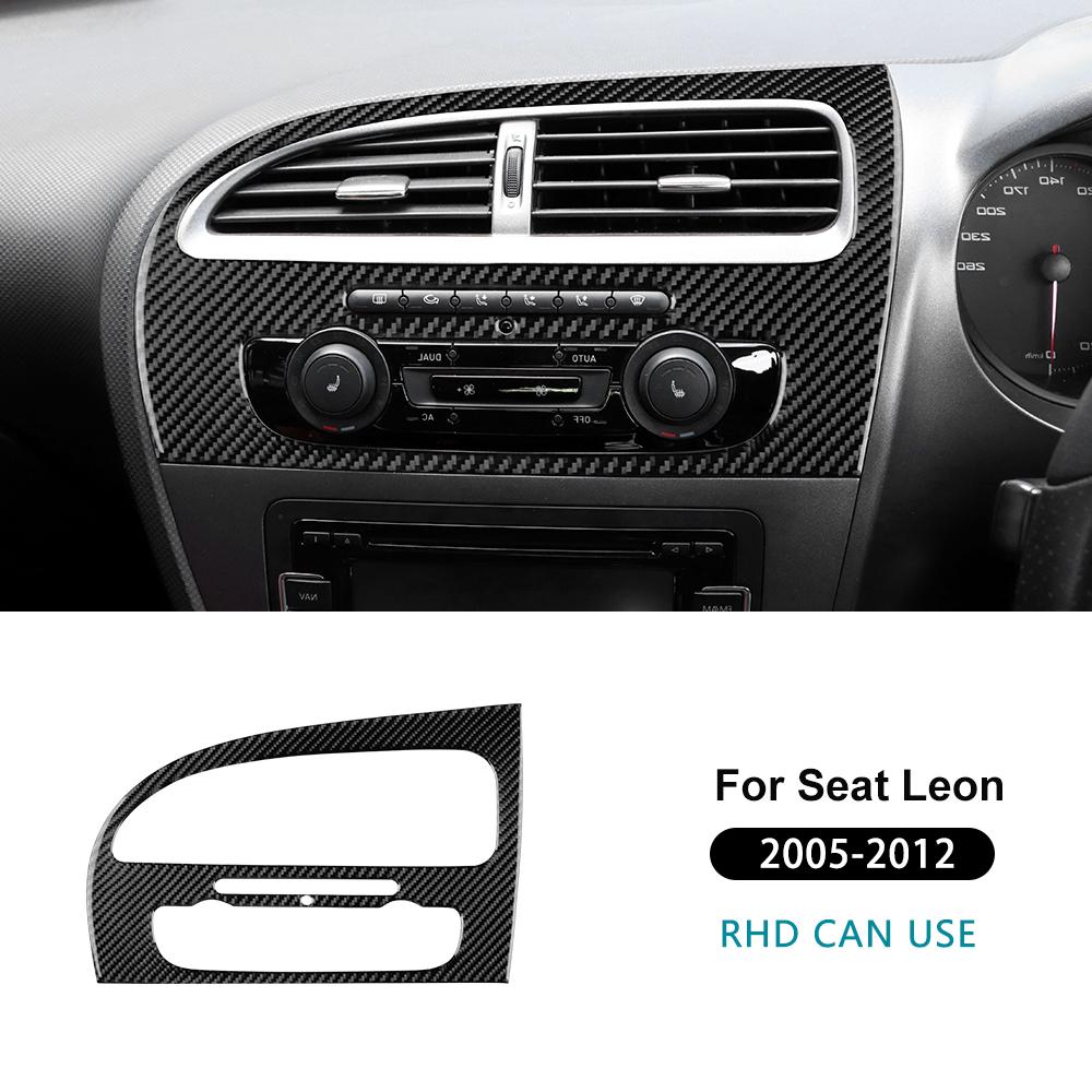 Настоящая мягкая наклейка из углеродного волокна для Seat Leon 2005 2006 2007 2008 2009 2010 2011 2012 LHD RHD Автомобильные аксессуары для панели приборов и панели кондиционера