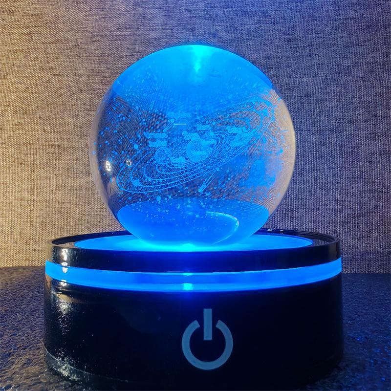 Солнечная система 3d хрустальный шар Хрустальный глобус Лазерная резка Хрустальный шар с шаровой подставкой Декоративные сферы планет Галактика Подарок на день рождения Украшения