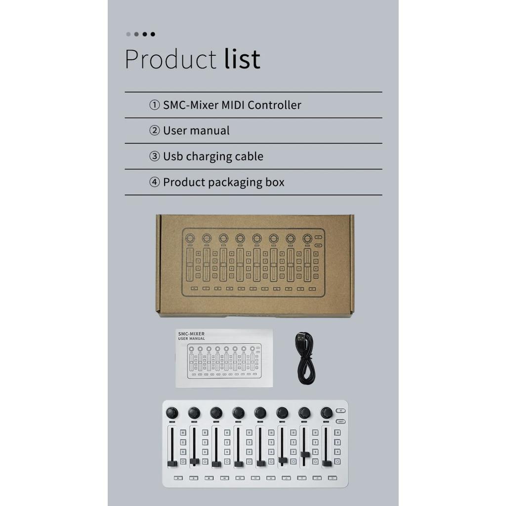 SMC-Mixer W/ Multi-Device Support | Studio & Live Wireless Mixer Controller | Rechargeable MIDI Hub for Electroacoustic I