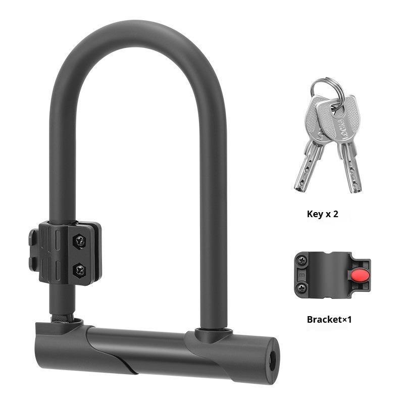 Portable Bicycle U-Lock Anti-theft Lock Anti-Hydraulic Shear MTB Riding Gear Bike Lock